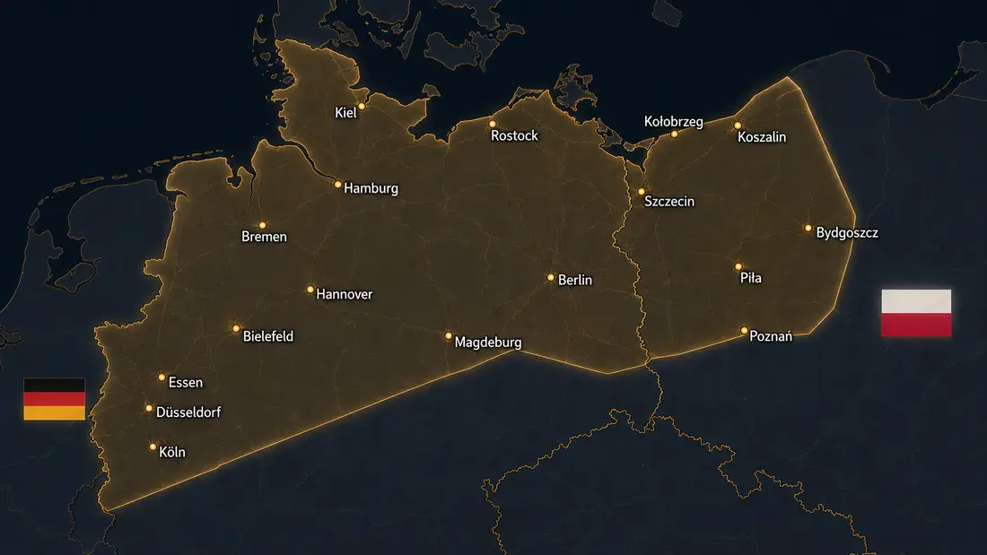 Mapa kierunków RS-TRANS Polska i Niemcy